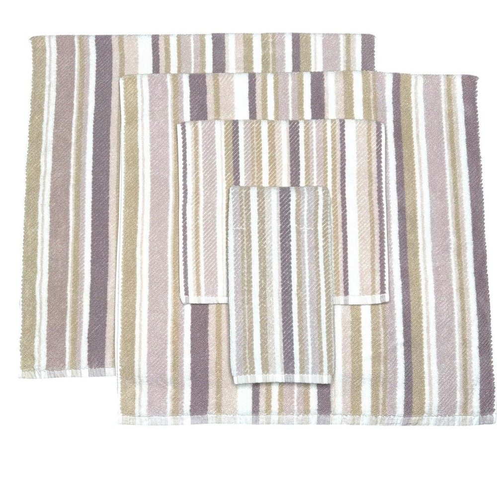 4pc Tommy Bahama Ocean Bay Stripe 2 Bath 2 Hand Towel Set